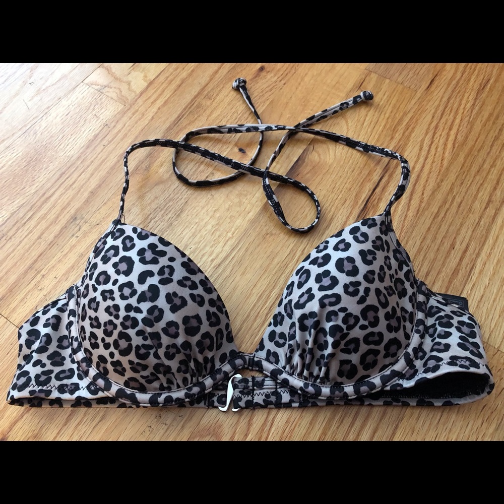 Cheetah Print Bikini Top